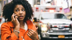 thumbnail of woman calling assistance in an emergency