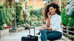 Traveler contacting concierge services