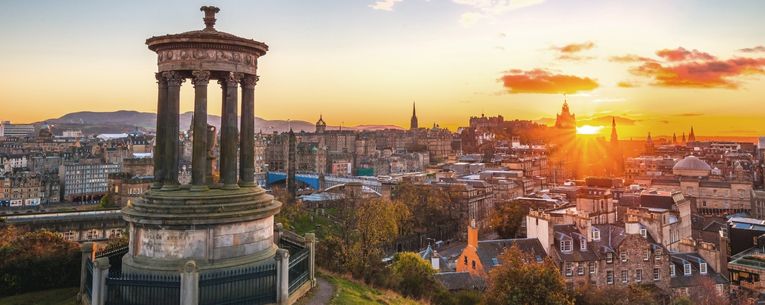 Allianz - Edinburgh skyline at sunset